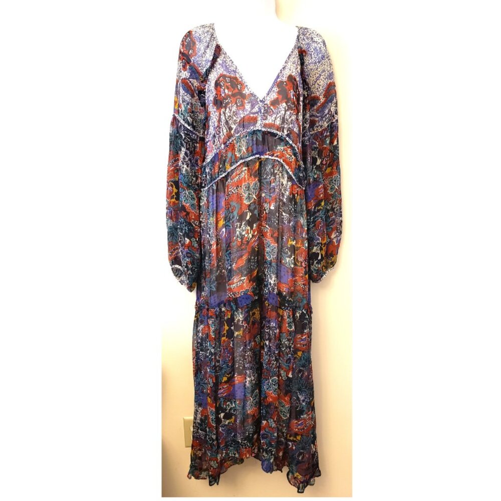 Maeve Anthropologie Multicolor Floral Maxi Dress Sz-10